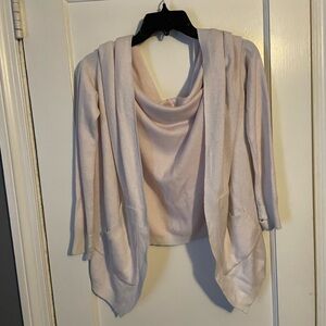 Lululemon Athletica Ivory and Pink Women's Cardigan